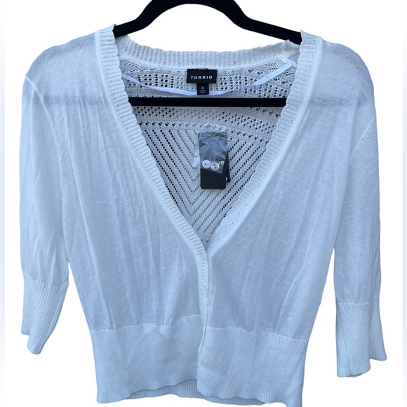Torrid NWT Lightweight White Cardigan - Picture 5 of 6